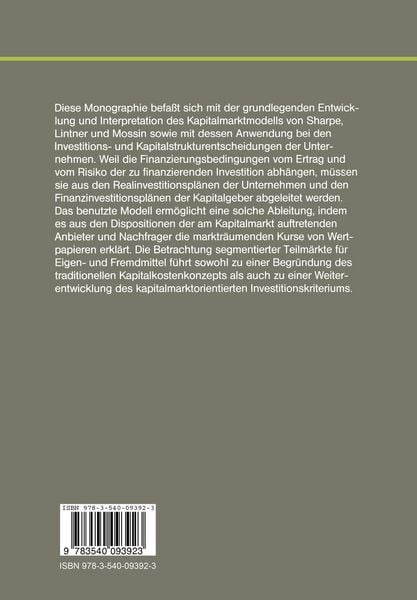 Produktbild: Kapitalkosten bei unsicheren Erwartungen