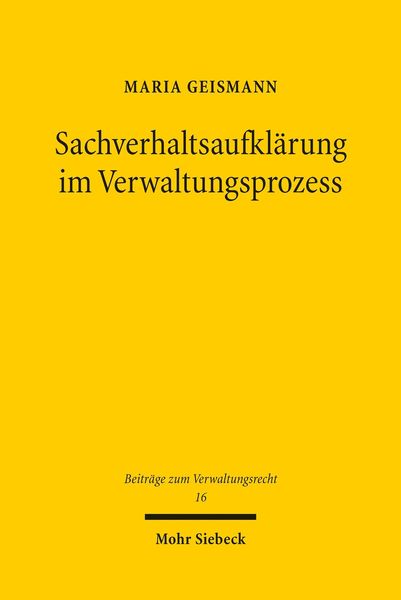 Produktbild: Sachverhaltsaufkl&auml;rung im Verwaltungsprozess