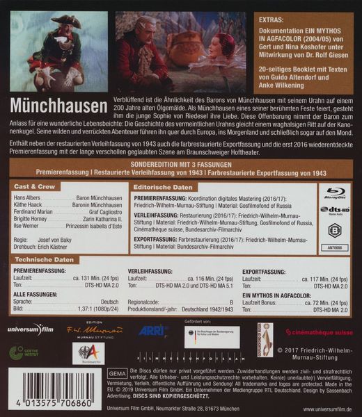 Produktbild: M&uuml;nchhausen - Remastered [2 BRs]