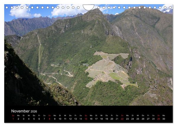 Produktbild: Machu Picchu - Peru (Wandkalender 2026 DIN A4 quer), CALVENDO Monatskalender