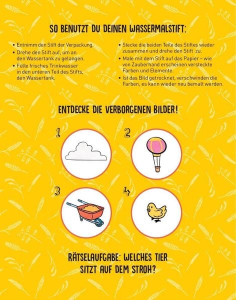 Produktbild: Bauernhof Wasserzauber Malbuch I Wassermalbuch f&uuml;r Kinder ab 3 Jahre