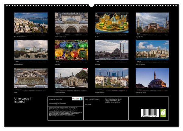 Produktbild: Unterwegs in Istanbul (hochwertiger Premium Wandkalender 2026 DIN A2 quer), Kunstdruck in Hochglanz