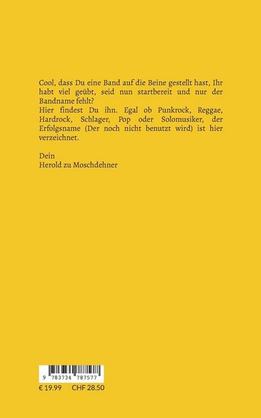 Produktbild: Du suchst nach einem Namen f&uuml;r Deine Band?