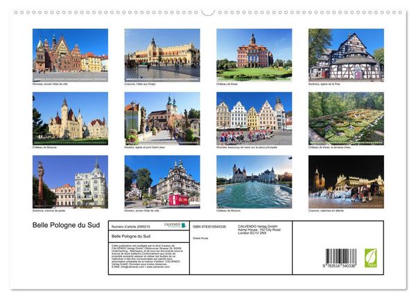 Produktbild: Belle Pologne du Sud (Calendrier mural 2026 DIN A2 vertical) calendrier de bureau