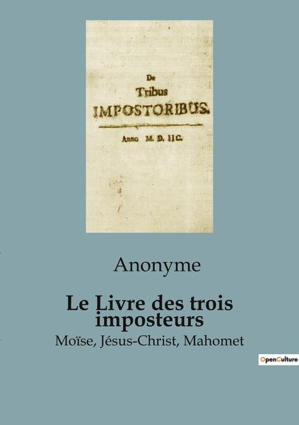 Produktbild: Le Livre des trois imposteurs