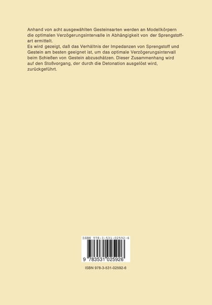 Produktbild: Untersuchung der gegenseitigen Beeinflussung benachbarter Sprengsch&uuml;sse beim Sprengen im Gestein
