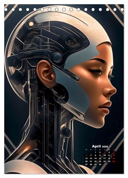Produktbild: Anmutige Roboter (Tischkalender 2026 DIN A5 hoch), CALVENDO Monatskalender
