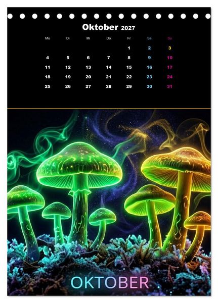 Produktbild: Neon Botanicals - Flora im Lichtrausch (Tischkalender 2027 DIN A5 hoch), CALVENDO Monatskalender