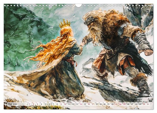 Produktbild: Die Rosstrappe - Sage vom Felsen im Harz bei Thale im Bodetal (Wandkalender 2026 DIN A3 quer), CALVENDO Monatskalender