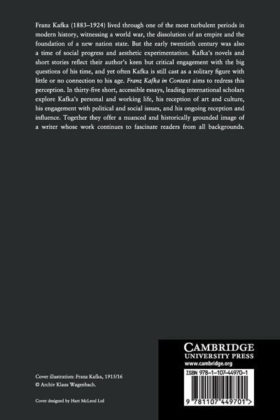 Produktbild: Franz Kafka in Context