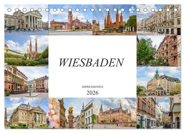 Produktbild: Wiesbaden Impressionen (Tischkalender 2026 DIN A5 quer), CALVENDO Monatskalender