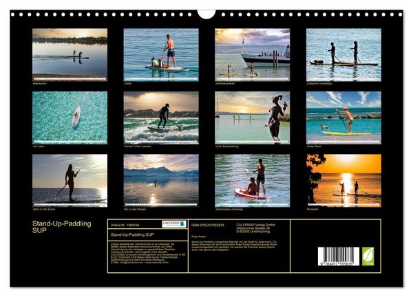 Produktbild: Stand-Up-Paddling SUP (Wandkalender 2026 DIN A3 quer), CALVENDO Monatskalender