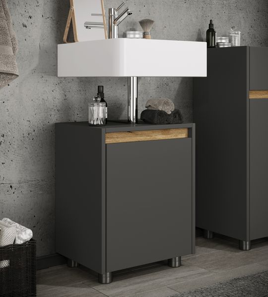 Produktbild: Holz Badschrank Badunterschrank 55x42x33 Cosila