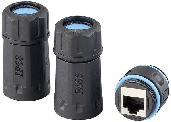 Produktbild: Renkforce RJ45 Netzwerk Adapter CAT 6 [1x RJ45-Buchse - 1x RJ45-Buchse] Schwarz