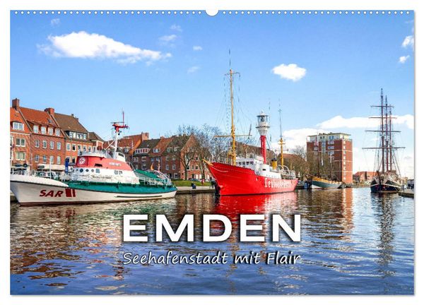 Produktbild: EMDEN Seehafenstadt mit Flair (Wandkalender 2026 DIN A2 quer), CALVENDO Monatskalender