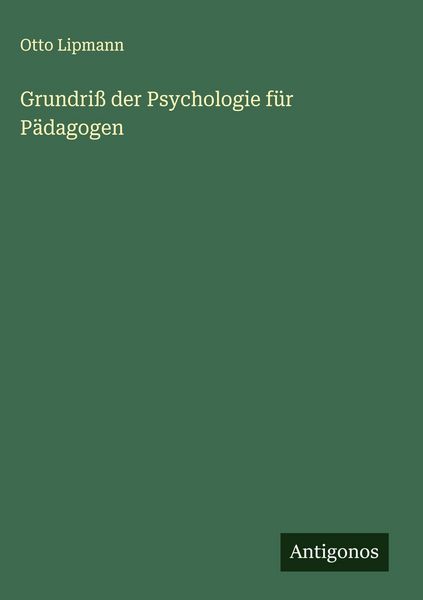 Produktbild: Grundri&szlig; der Psychologie f&uuml;r P&auml;dagogen