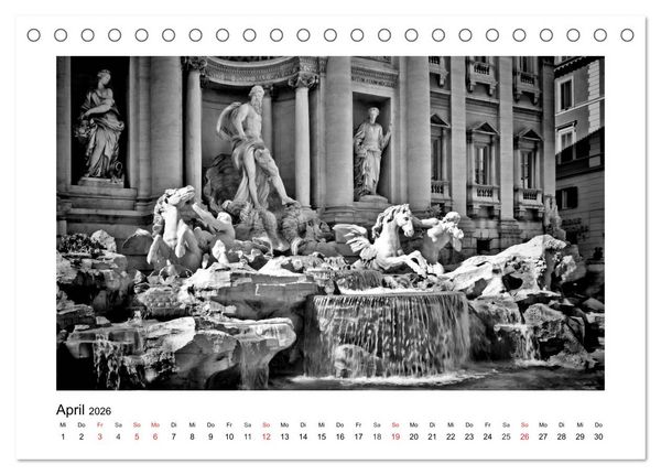 Produktbild: ROM Monochrom (Tischkalender 2026 DIN A5 quer), CALVENDO Monatskalender