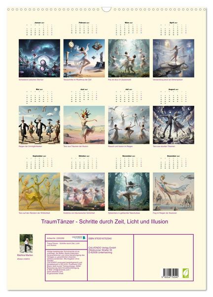 Produktbild: TraumT&auml;nzer - Schritte durch Zeit, Licht und Illusion (Wandkalender 2027 DIN A2 hoch), CALVENDO Monatskalender