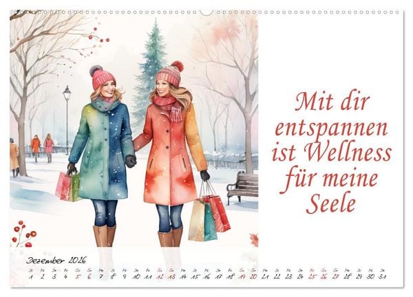 Produktbild: Beste Freundinnen (hochwertiger Premium Wandkalender 2026 DIN A2 quer), Kunstdruck in Hochglanz
