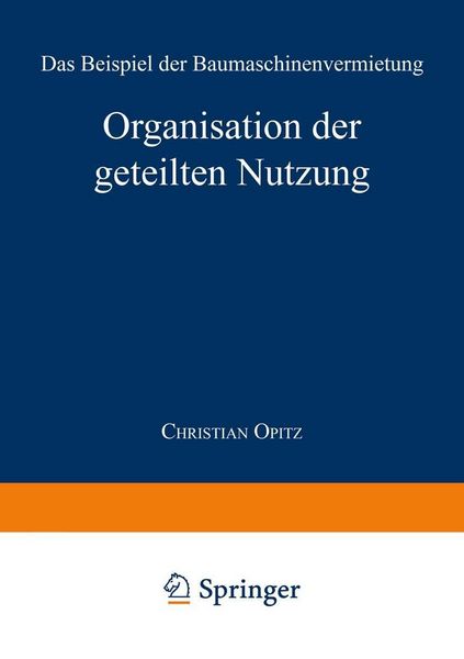 Produktbild: Organisation der geteilten Nutzung