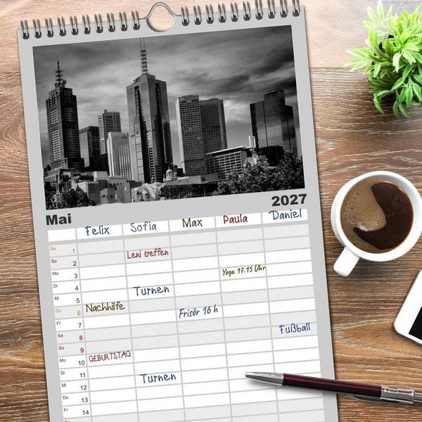 Produktbild: Familienplaner 2027 - AUSTRALIEN Impressionen von Sydney bis Adelaide mit 5 Spalten (Wandkalender, 21 x 45 cm) CALVENDO