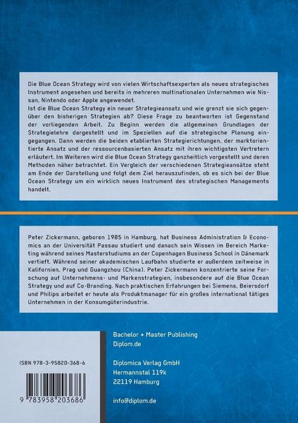 Produktbild: Blue Ocean Strategy: Darstellung und Analyse eines neuen Instruments des strategischen Managements im Vergleich zu etablierten Unternehmens- und Wettbewerbsstrategien