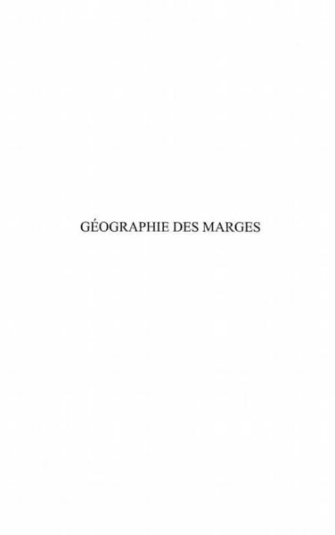 Produktbild: Geographie des marges