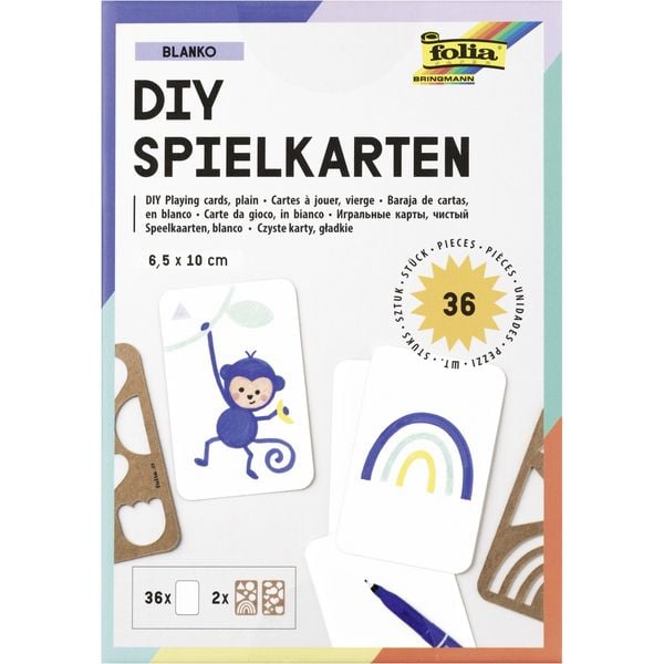 Produktbild: Folia Spielkarten blanko 6,5x10cm