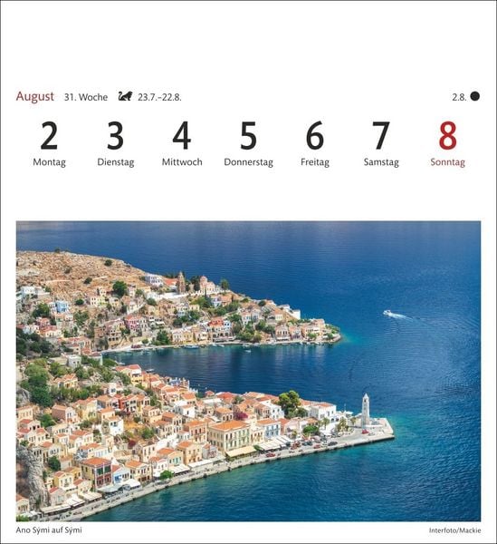 Produktbild: Griechische Inseln Sehnsuchtskalender 2027 - Wochenkalender mit 53 Postkarten