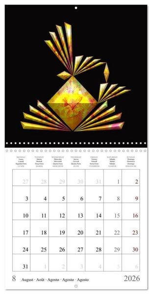 Produktbild: Une harmonie color&eacute;e (Calendrier mural carr&eacute; 2026 30x30 cm) Calendrier double avec une page pour vos prises de notes