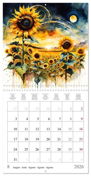 Produktbild: Magie des quatre saisons (Calendrier mural carr&eacute; 2026 30x30 cm) Calendrier double avec une page pour vos prises de notes
