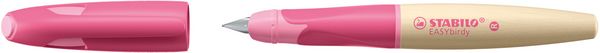 Produktbild: STABILO Schulf&uuml;ller ergonomisch f&uuml;r Rechtsh&auml;nder mit Anf&auml;nger-Feder A -   EASYbirdy Timber in pink- inkl. Patrone