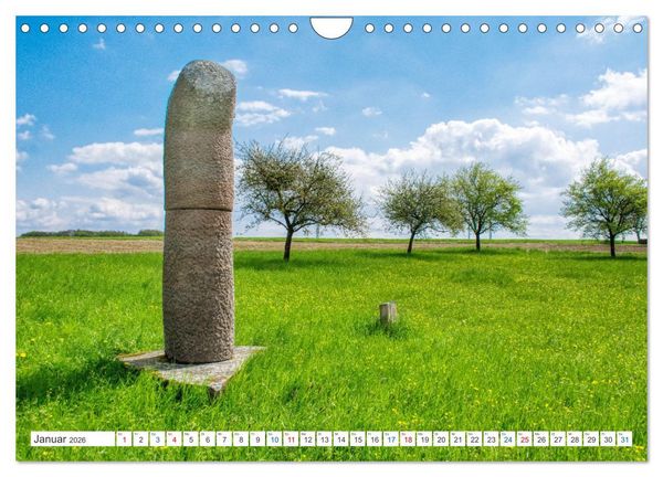 Produktbild: Steine an der Grenze - Wanderbare Kunst (Wandkalender 2026 DIN A4 quer), CALVENDO Monatskalender