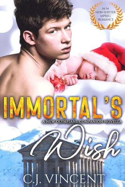 Produktbild: Immortal's Wish: A M/M Non-Shifter MPREG Holiday Romance Short (New Olympians, #6)