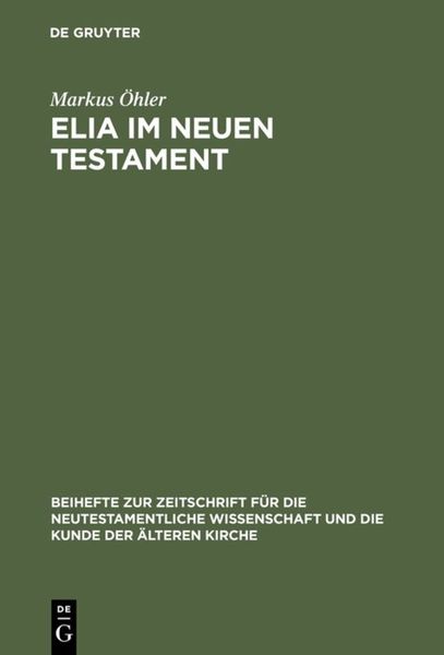 Produktbild: Elia im Neuen Testament