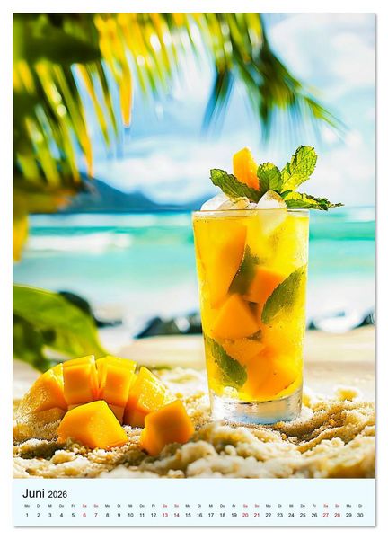 Produktbild: Cocktails im Glas - Sommerliche Mixgetr&auml;nke zum Tr&auml;umen (Wandkalender 2026 DIN A3 hoch), CALVENDO Monatskalender