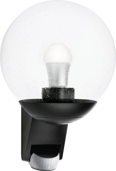 Steinel L 585 S 005535 Außenwandleuchte mit Bewegungsmelder Energiesparlampe, LED E27 60 W Schwarz