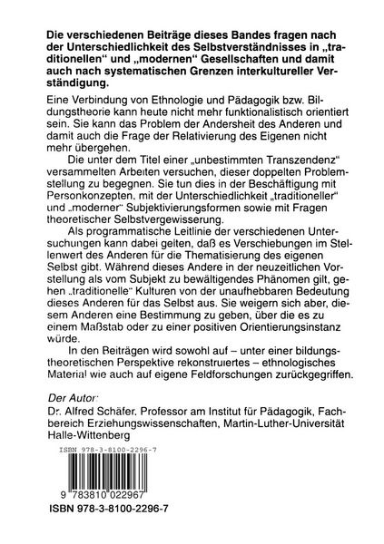 Produktbild: Unbestimmte Transzendenz
