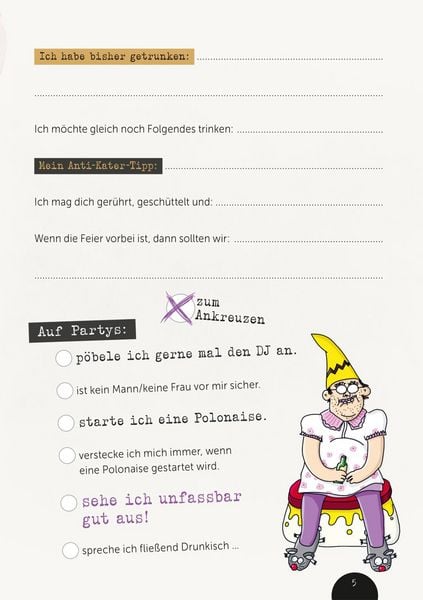 Produktbild: Let's Party: Party! Ausf&uuml;llbuch f&uuml;r Partyg&auml;ste