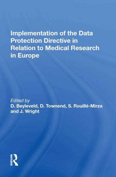Produktbild: Townend, D: Implementation of the Data Protection Directive
