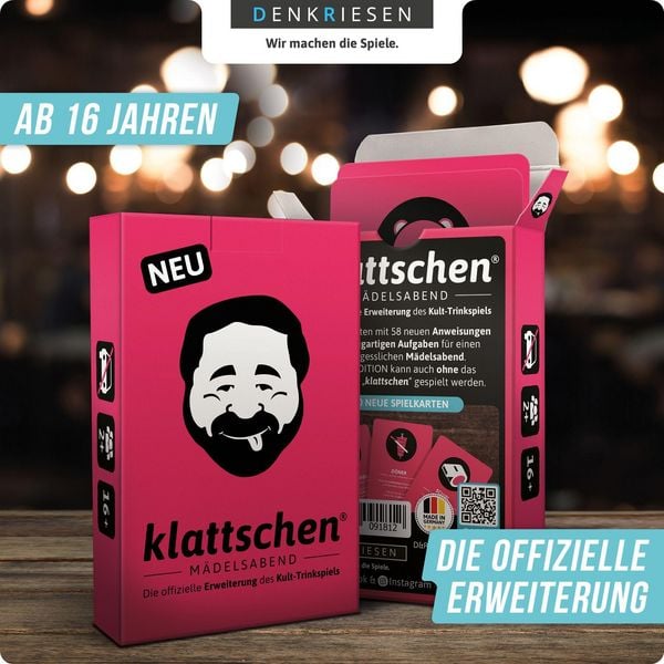 Produktbild: DENKRIESEN - klattschen&reg; - M&auml;delsabend - "Das wahrscheinlich beste Trinkspiel aller Zeiten"