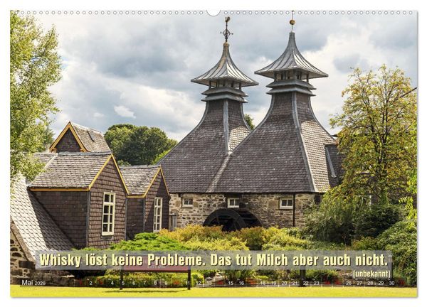 Produktbild: Whisky-Spr&uuml;che (hochwertiger Premium Wandkalender 2026 DIN A2 quer), Kunstdruck in Hochglanz