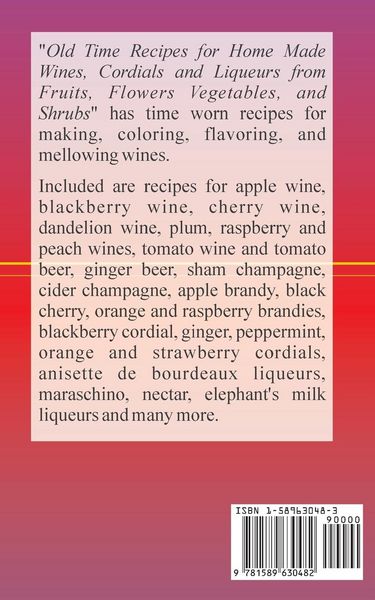 Produktbild: Old Time Recipes for Home Made Wines