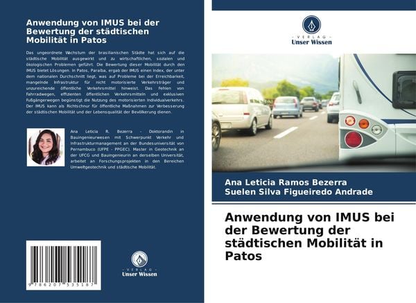 Anwendung von IMUS bei der Bewertung der städtischen Mobilität in Patos, Taschenbuch von Ana Leticia Ramos Bezerra,Suelen Silva Figueiredo Andrade,