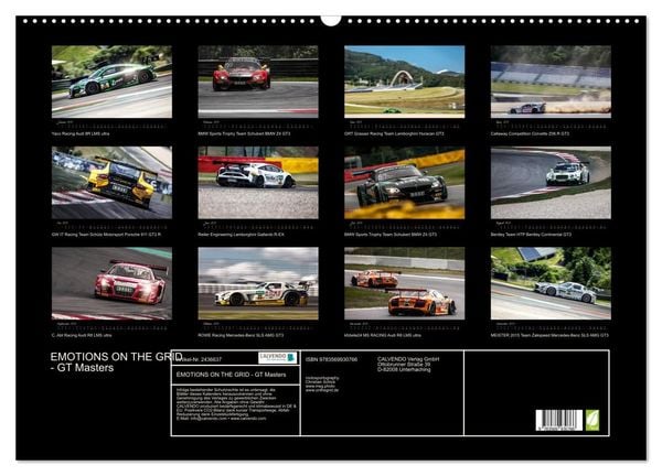 Produktbild: EMOTIONS ON THE GRID - GT Masters (Wandkalender 2027 DIN A2 quer), CALVENDO Monatskalender