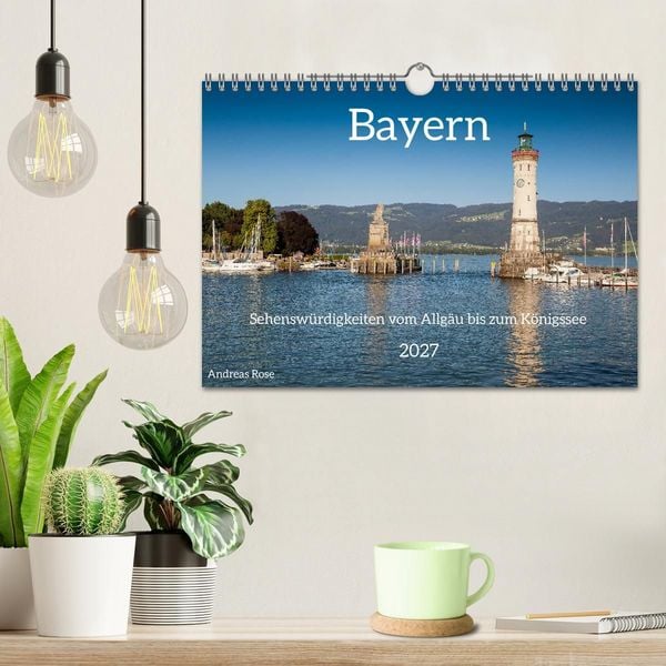 Produktbild: Bayern - Sehensw&uuml;rdigkeiten vom Allg&auml;u bis zum K&ouml;nigssee (Wandkalender 2027 DIN A4 quer), CALVENDO Monatskalender