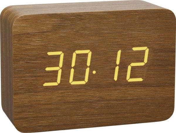 Produktbild: TFA Dostmann 60.2549.08 Funk Wecker Holz, Braun Alarmzeiten 1