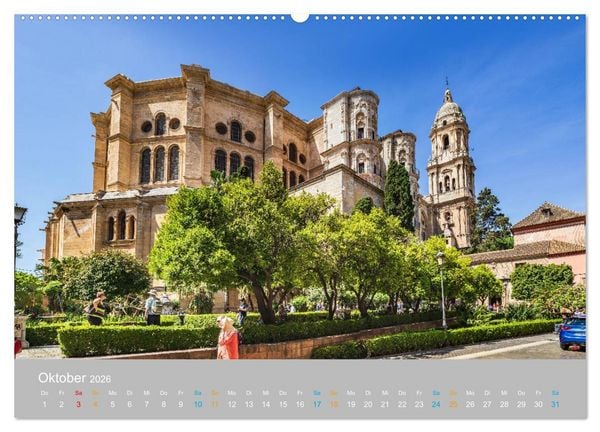 Produktbild: Malaga - andalusische Mittelmeerk&uuml;ste (Wandkalender 2026 DIN A2 quer), CALVENDO Monatskalender