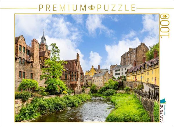 CALVENDO Puzzle Dean Village, Water of Leith, Edinburgh | 1000 Teile Lege-Größe 64 × 48 cm Foto-Puzzle für glückliche Stunden