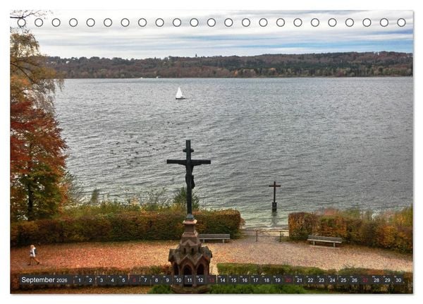 Produktbild: Starnberger See - Auf den Spuren von Ludwig II. und Sisi (Tischkalender 2026 DIN A5 quer), CALVENDO Monatskalender